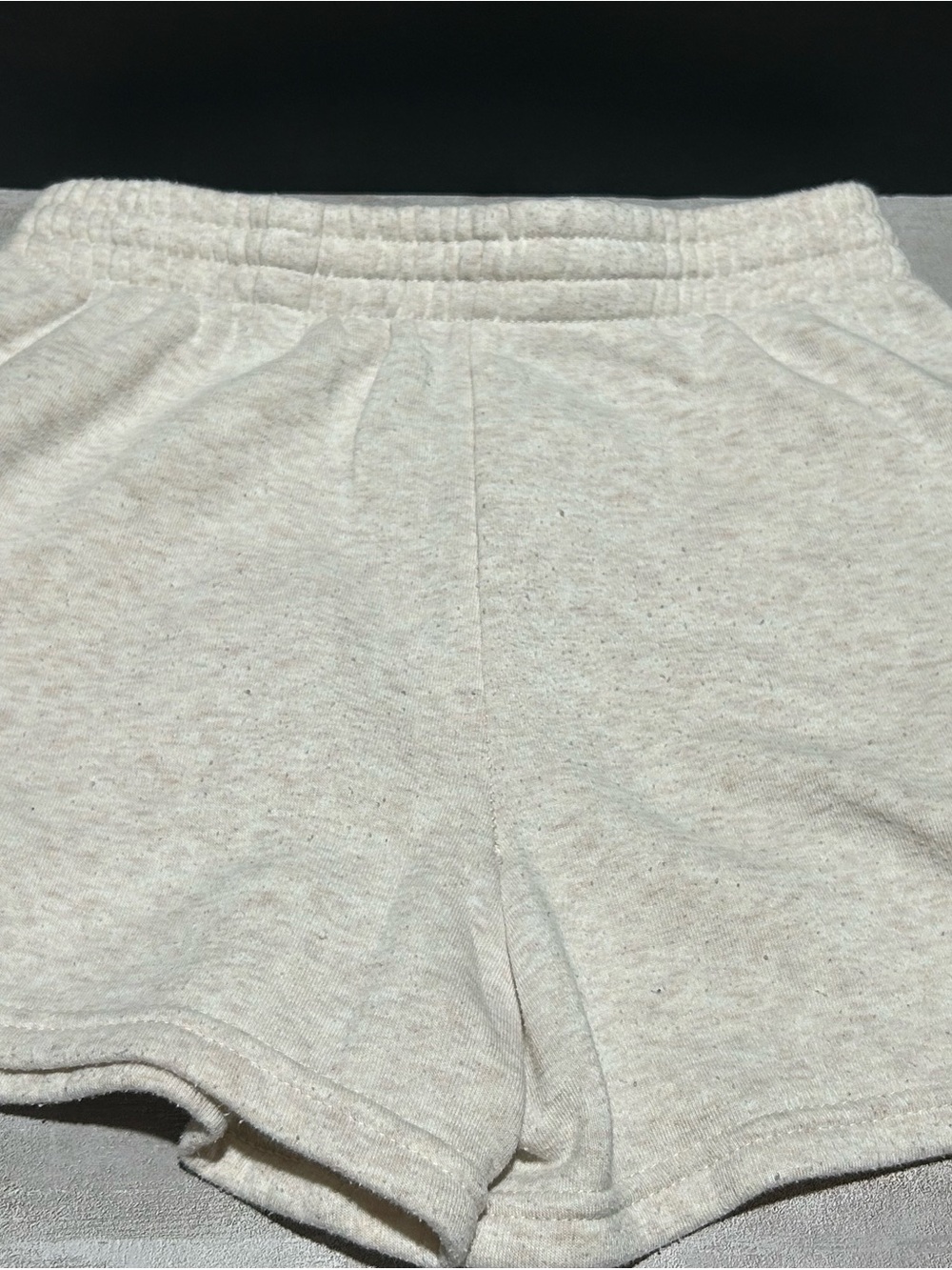 Always Cream Heathered Knit Shorts